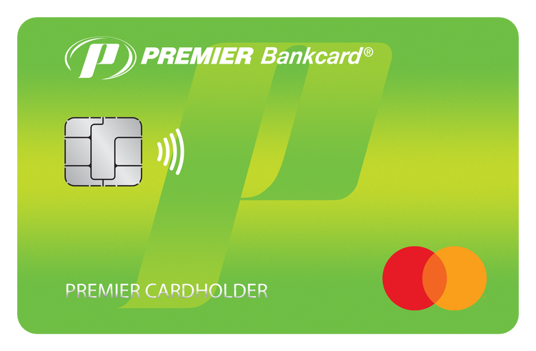 lime green PREMIER Secured Credit Card