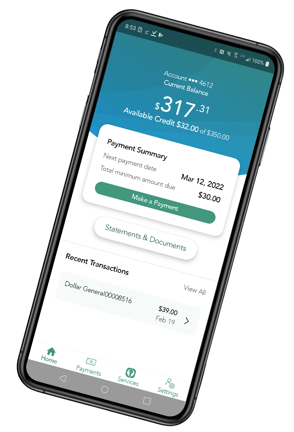 Mobile Credit Card Payment App